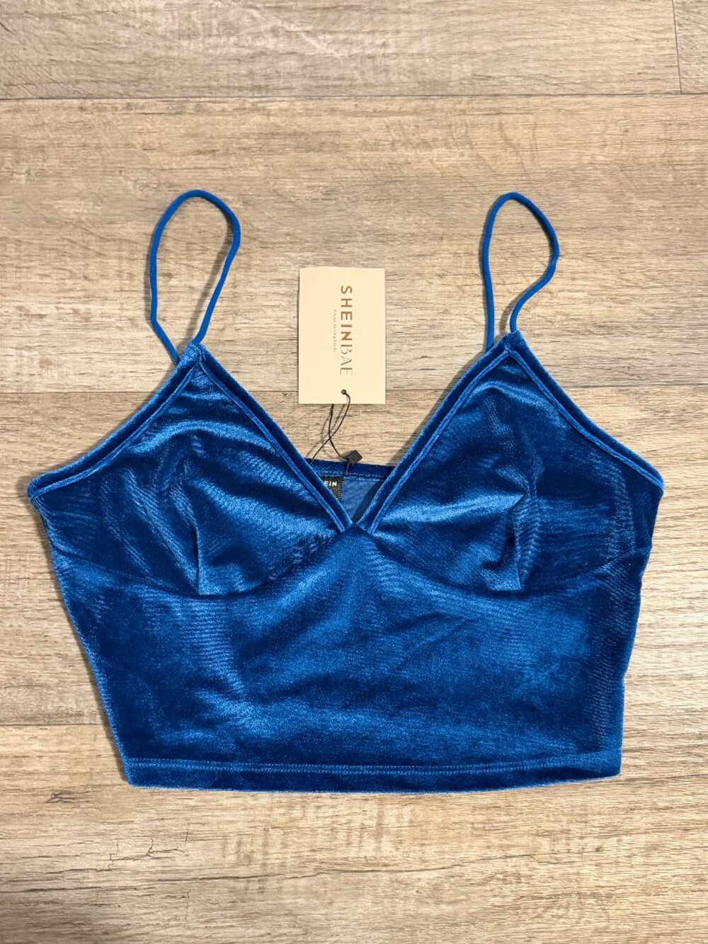 Shein Bae Velvet Cami Crop Top - Medium - NWT